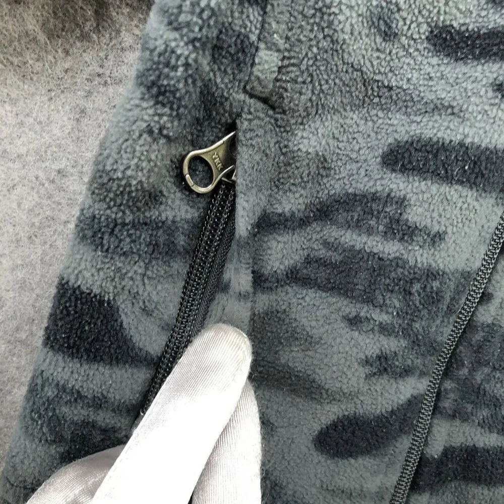 Columbia Kids 2T Fleece Jacket‎ Gray Camo Full Zip Boys Girls Mock Neck Outdoor